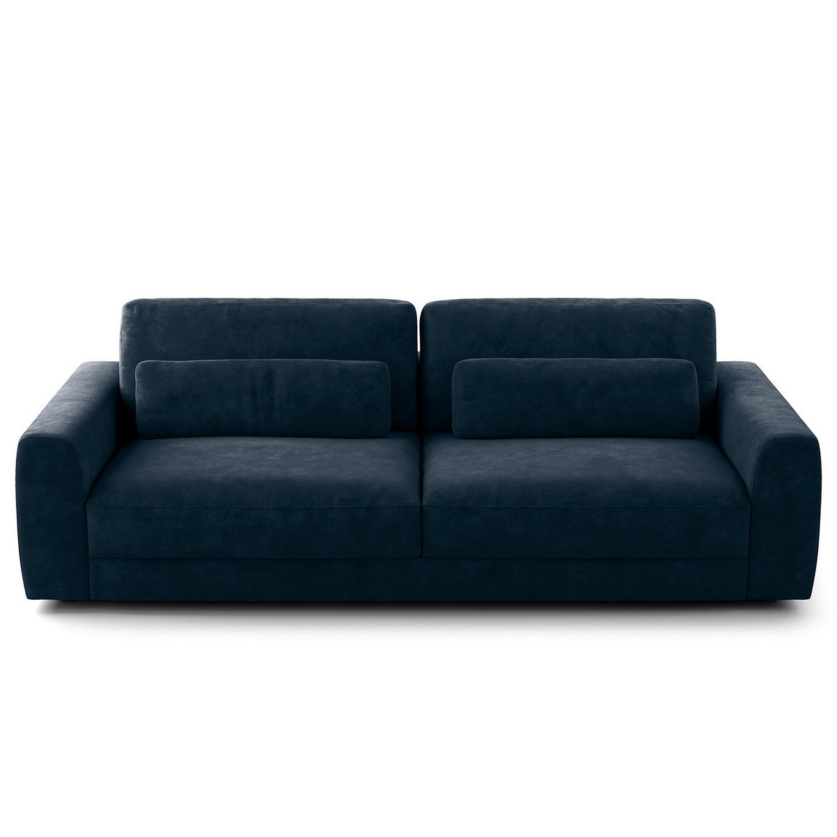 3-SITZER SOFA - Blau/Schwarz, Kunststoff/Textil (252/80/117cm) - home24