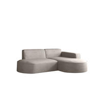 ECKSOFA Modena Modern Und Komfort Velours Stoff Salvador Rechts Beige - Creme, Holz/Textil (236/165cm) - Kaiser Möbel