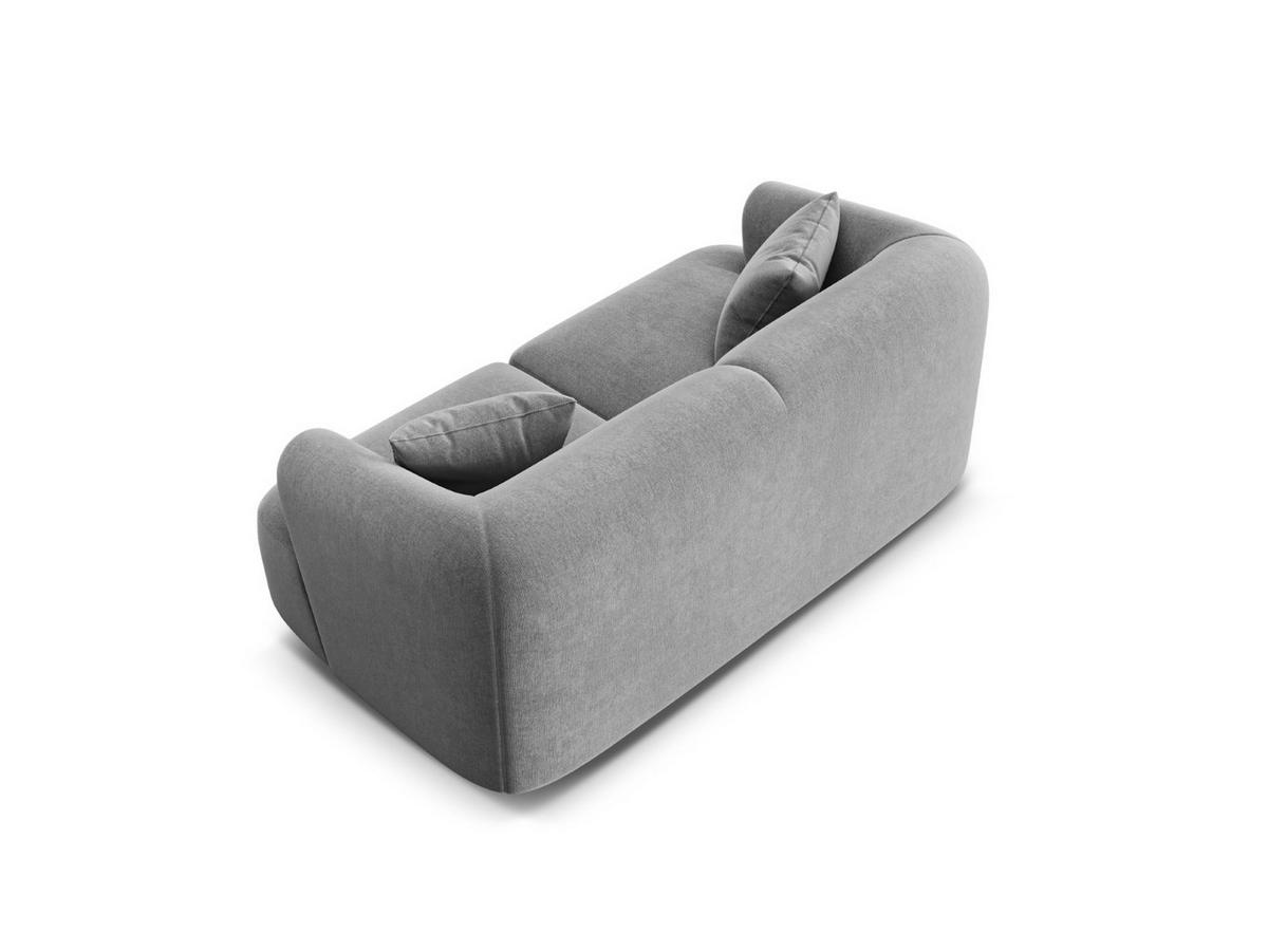 MODULARES-SOFA Campi aus Samt grau 2 Sitzplätze - Grau, Textil (90/70/180cm) - Cosmopolitan Design