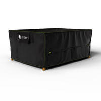 GARTENMÖBELABDECKUNG CoverSafe Pro schwarz - Schwarz, Kunststoff (162/100/242cm) - Juskys