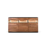 SIDEBOARD aus natürlichem und schwarzem Akazienholz - Braun, Holz (40/93/180cm) - Giner y Colomer