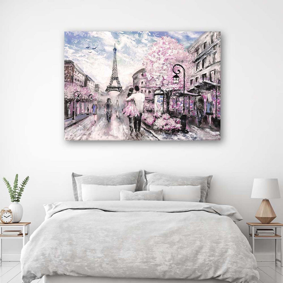 LEINWANDBILD Der Frühling in Paris - Grau, Textil (60/40cm) - Feeby
