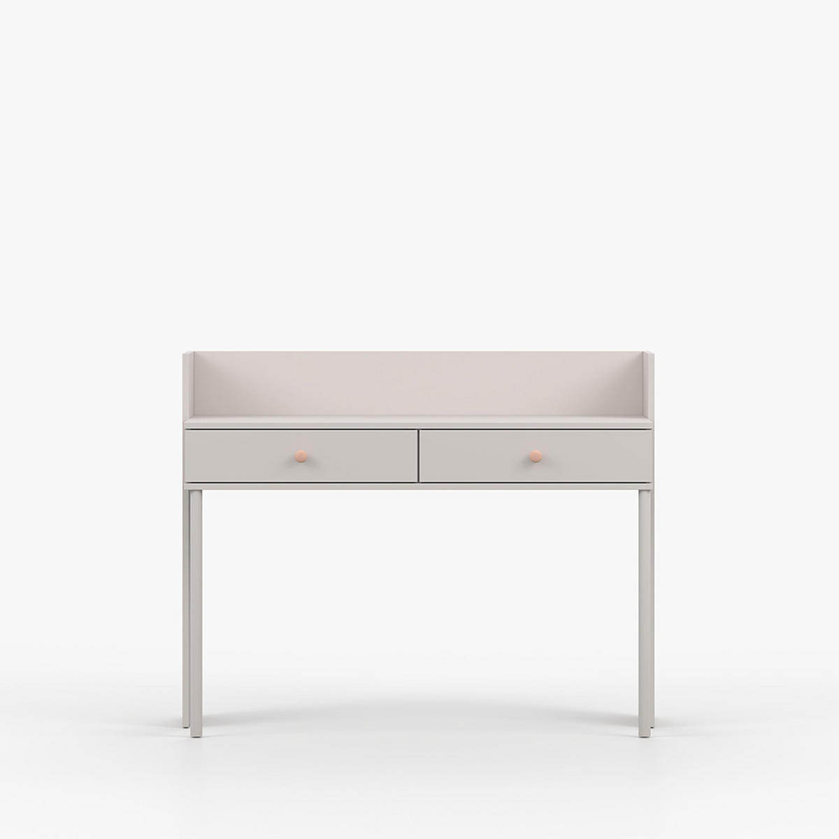 SCHREIBTISCH OLAF II 120cm/95cm/52cm Kaschmir, Griff Rosa - Kaschmir/Rosa, Holzwerkstoff/Metall (120/95/52cm) - imoebel24