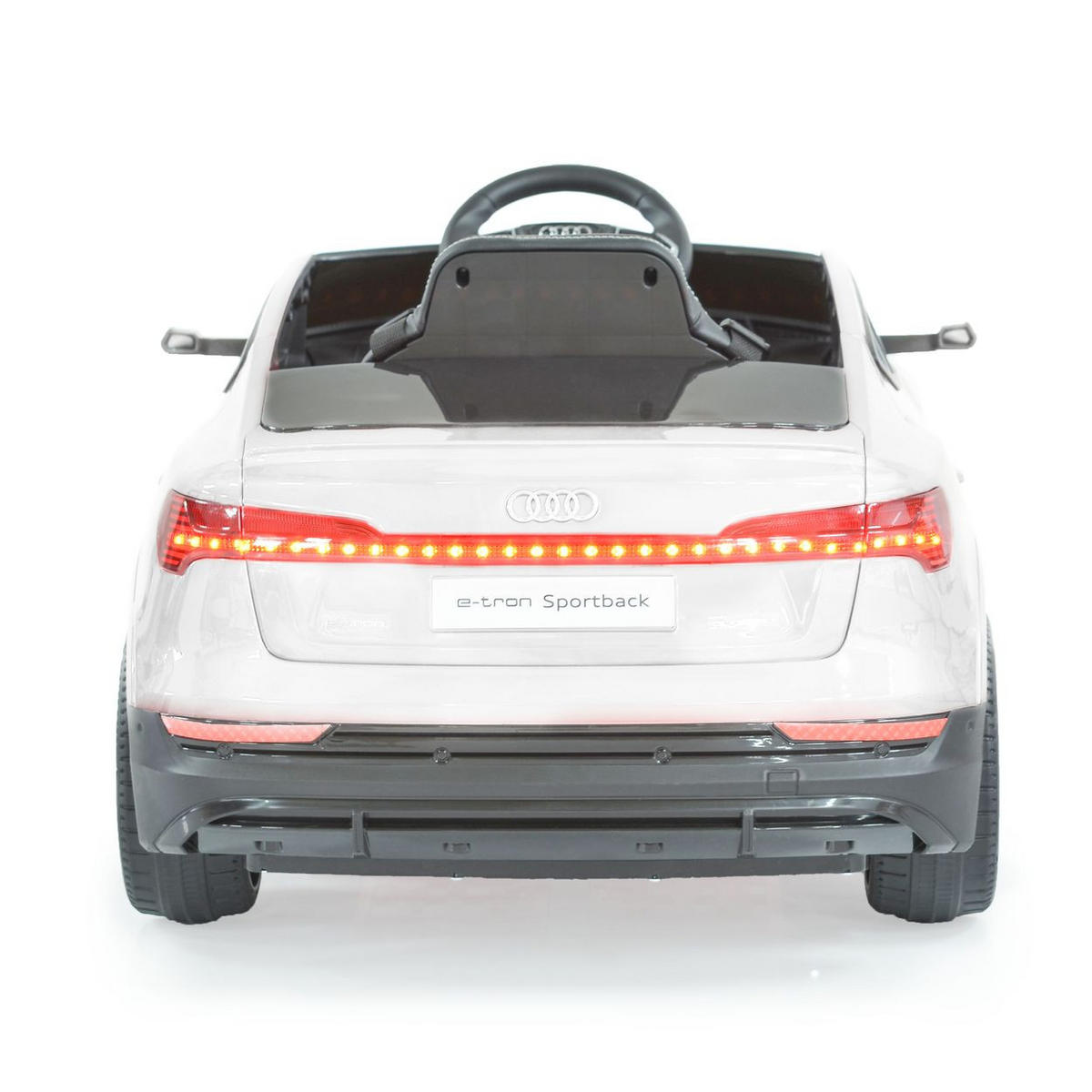 ELEKTROAUTO Audi weiß Sportback Fernbedienung Frontlichter Musik USB Gurt - Weiß, Kunststoff (108/60/47cm) - Moni