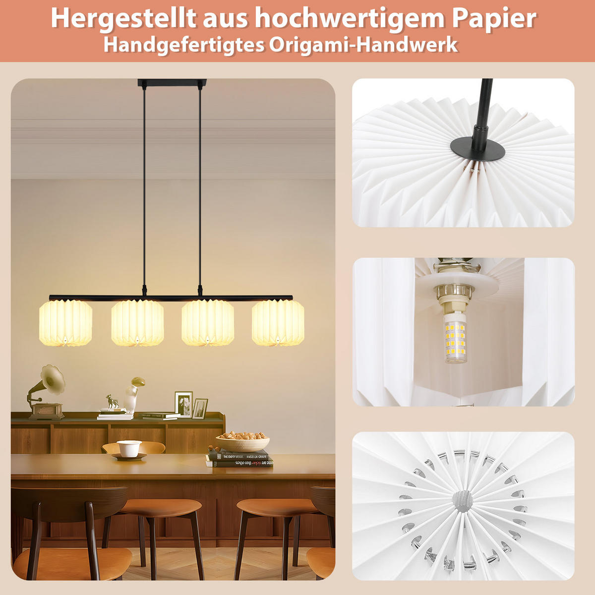 HÄNGELEUCHTE Lichtmar 14.5/143/78 cm - Weiß, Papier (78/14.5/143cm) - ZMH