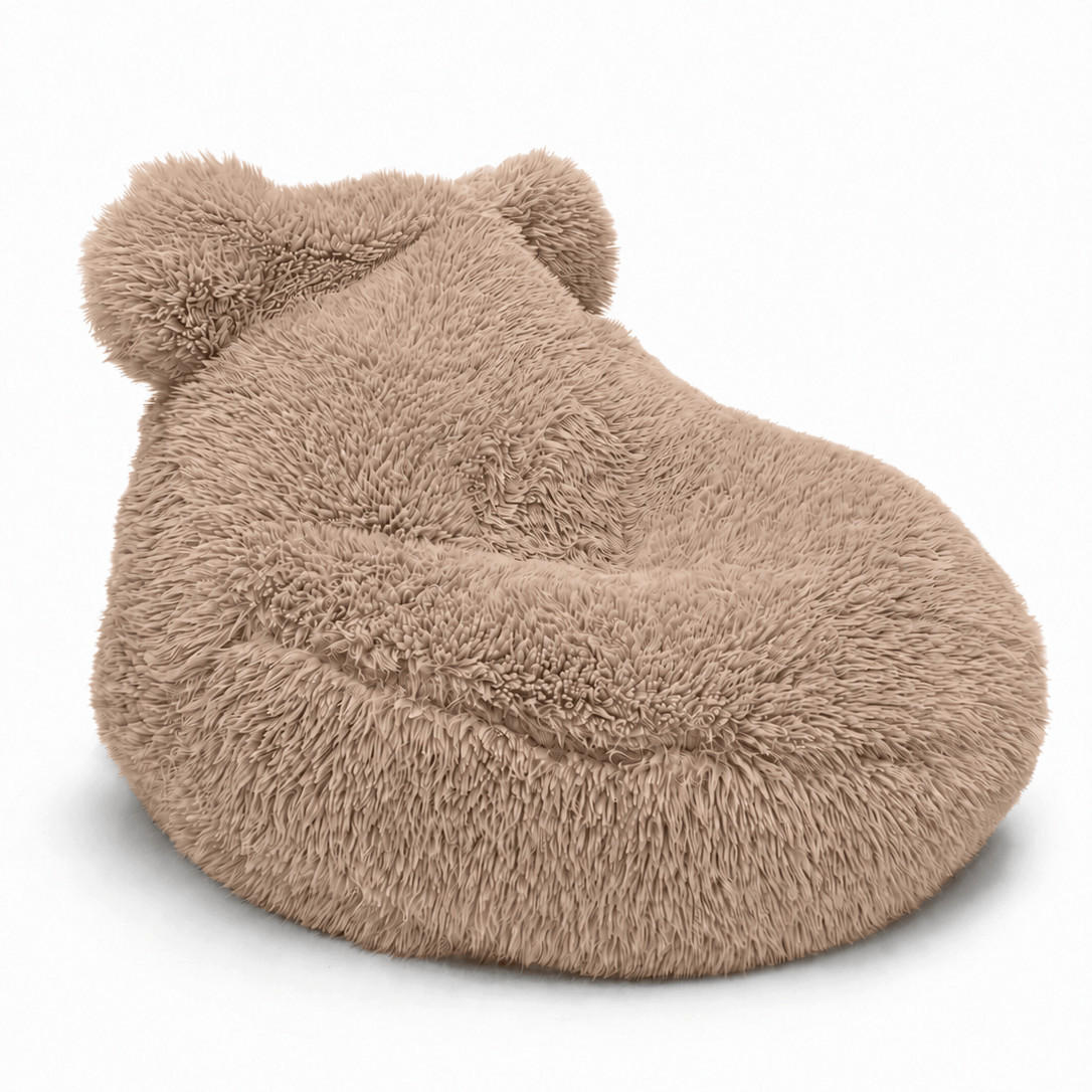 SITZSACK Teddy Mammoth flauschig - Sandfarben, Textil (58/50/67cm) - MeowBaby