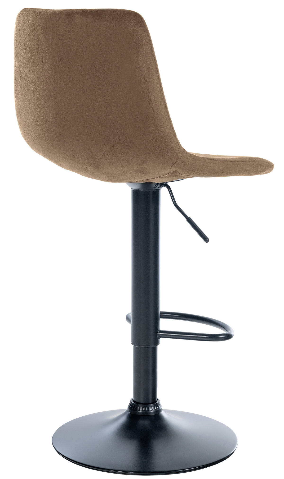 BARHOCKER Samt braun - Schwarz/Braun, Textil/Metall (44/88/43cm) - CLP