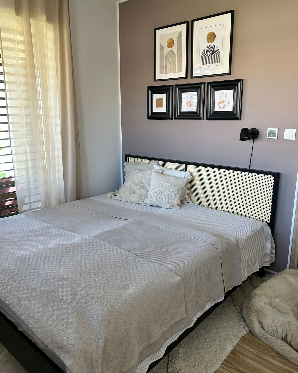 BETT 180/200cm Schwarz Monpazier - Schwarz, Naturmaterialien (180/200cm) - Beliani