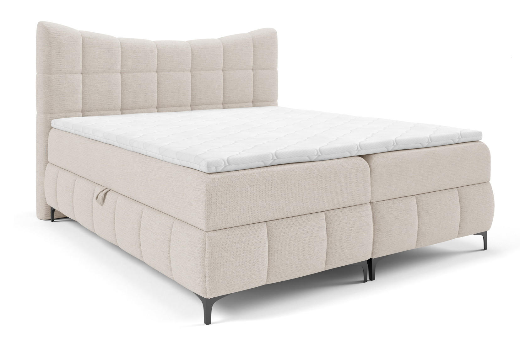 Emporius Boxspringbett Creme 160x200 cm