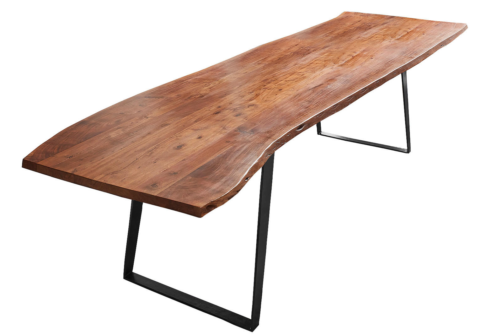 ESSTISCH HOBART - Schwarz/Braun, Holz/Metall (100/300/77cm) - SAM
