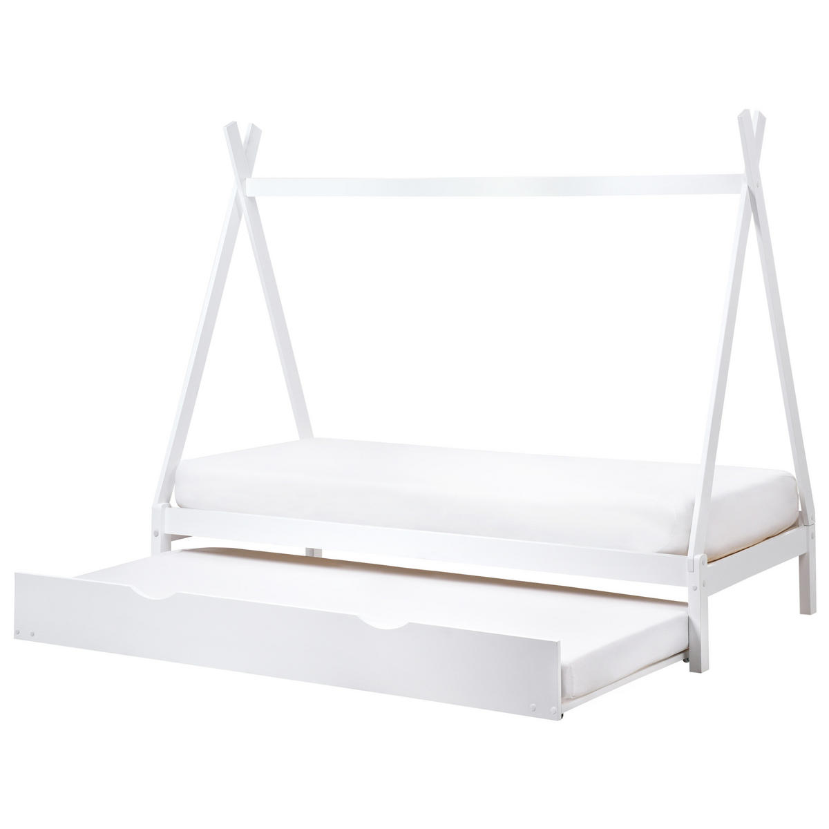KINDERBETT 90/200 cm Weiß Talmontiers - Weiß, Holz (90/200cm) - Beliani