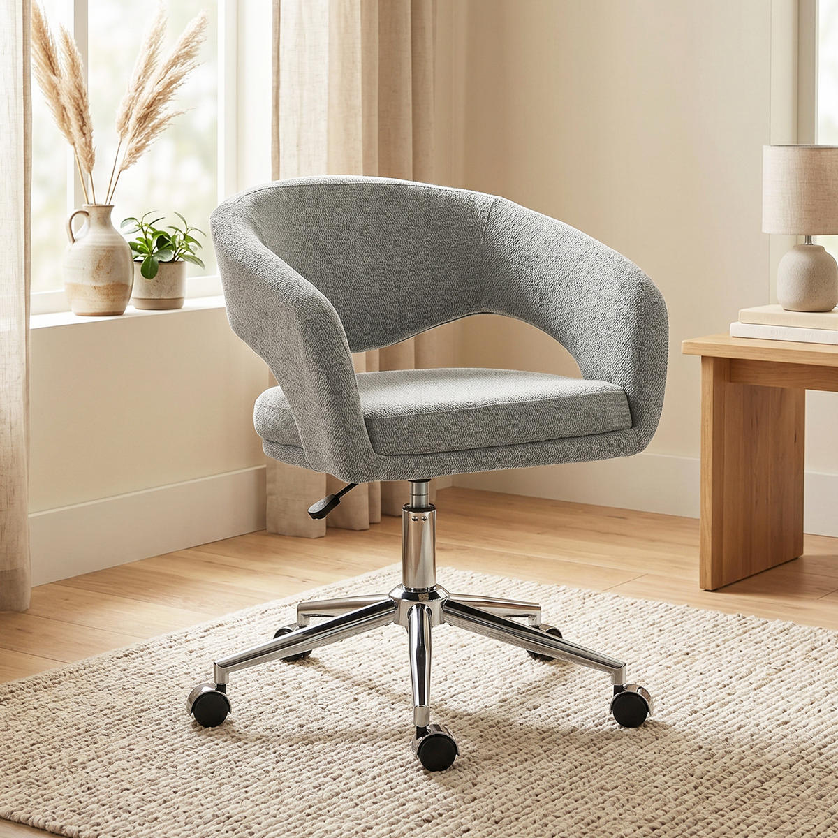 BÜROSTUHL Grau 61.5/56.0/84.0 cm - Grau, Textil (56/84/61.5cm)