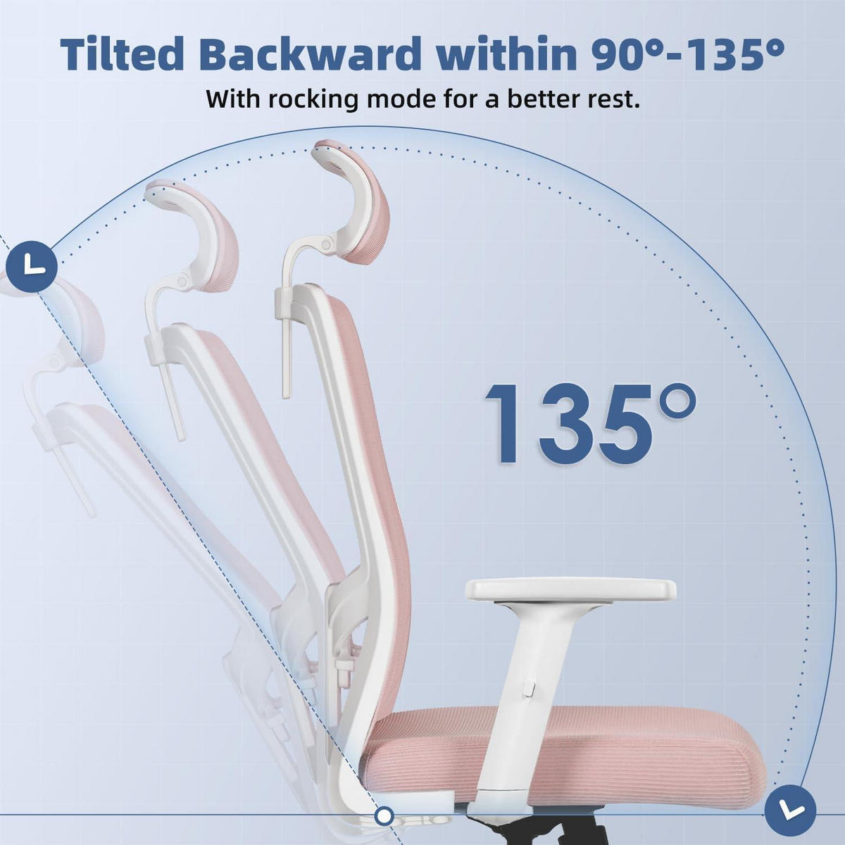BÜROSTUHL Ergonomisch mit Lendenwirbelstütze Rosa - Rosa, Textil (70/128/70cm)