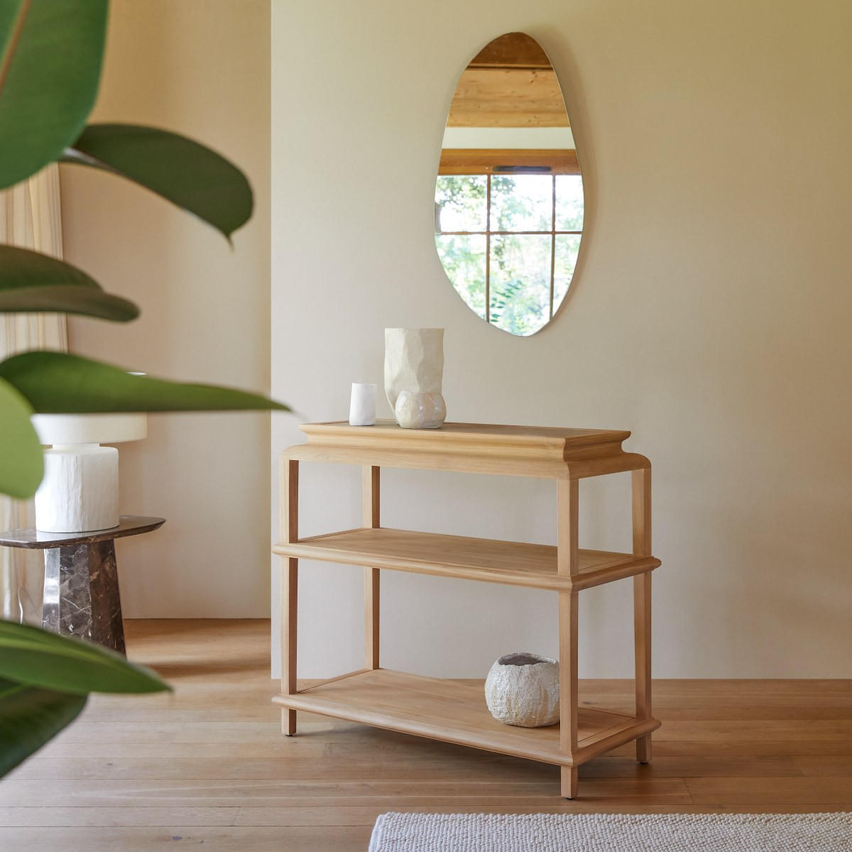 KONSOLENTISCH Achille Natur aus Teak - Naturfarben, Holz (44/104/90cm) - Tikamoon