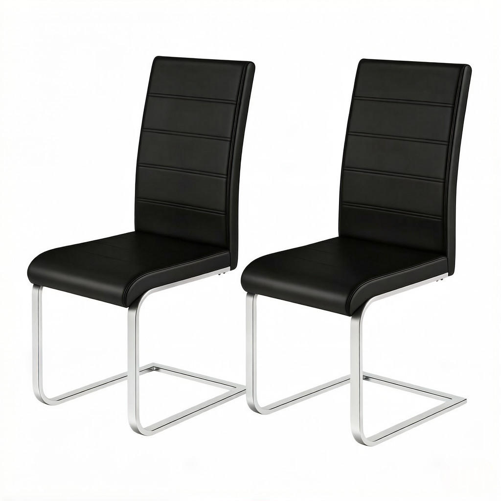 SCHWINGSTUHL DE-36176 2er-Set mit PU-Bezug Schwarz - Schwarz, Metall (51/100/40cm) - ComfortXL
