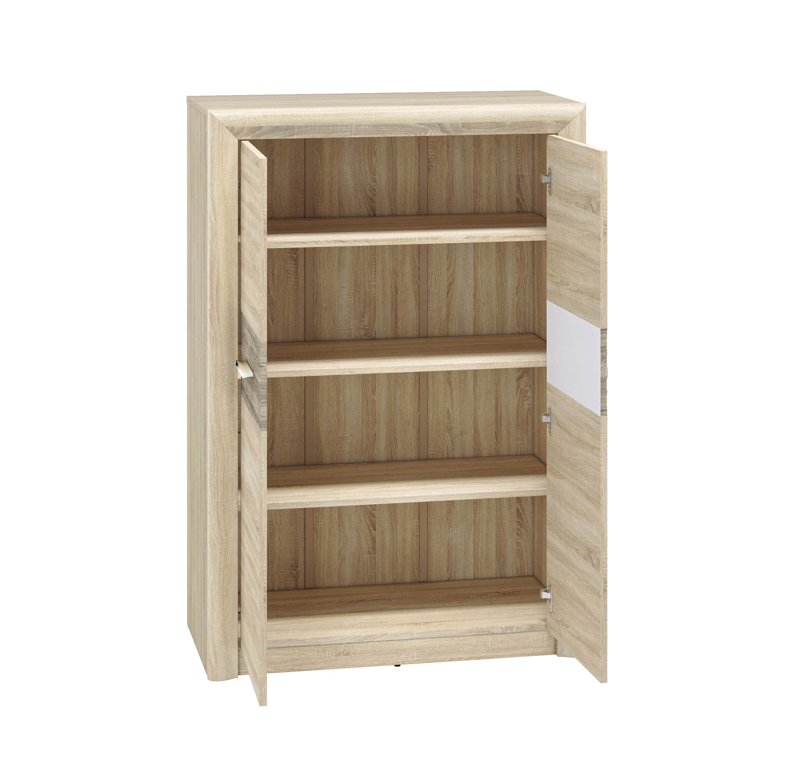HIGHBOARD Castel Sonoma Eiche / Sonoma Trüffel 92 / 43 / 133cm - Braun/Sonoma Eiche, Holz/Holzwerkstoff (92/133/43cm) - Feldmann-Wohnen