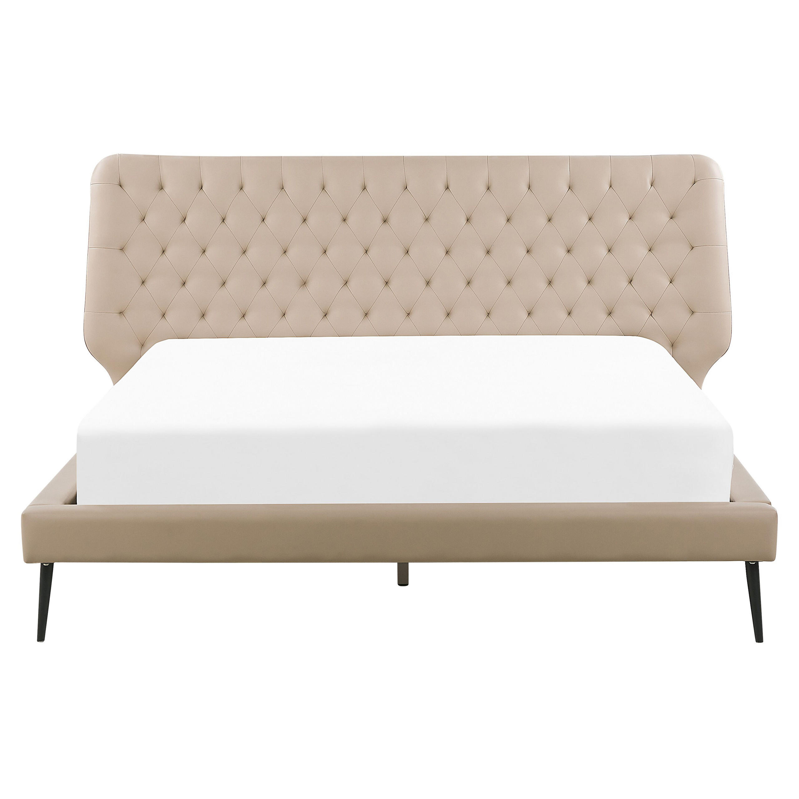 BETT 160/200cm Beige Essonne - Beige, Textil (160/200cm) - Beliani