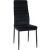 STUHL Samt schwarz - Schwarz, Textil/Metall (41.5/99/40cm) - CLP