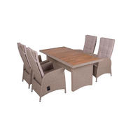 GARTEN-SITZGRUPPE Hagen 5-teilig Gartenmöbel-Set - Braun, Holz - DELUKE