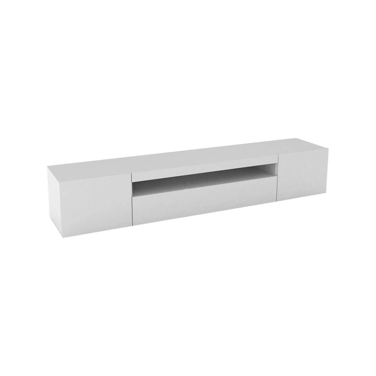 FERNSEHSCHRANK Glänzendes Weiß 40/200/37 cm - Weiß, Holzwerkstoff (200/37/40cm) - DMORA