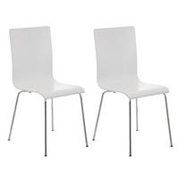 BESUCHERSTUHL Apeldoorn - 2er Set weiß - Weiß, Holz (43/87/47cm) - TPFLiving