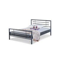 METALBETT Lola / 120 x 200 cm / dunkelgrau - Anthrazit, Metall (120/200cm) - BED BOX
