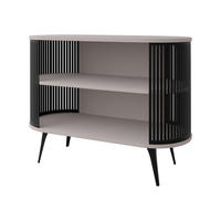 KOMMODE Roenni - Kaschmir/Schwarz, Holzwerkstoff/Metall (120/90/40cm) - MIRJAN24