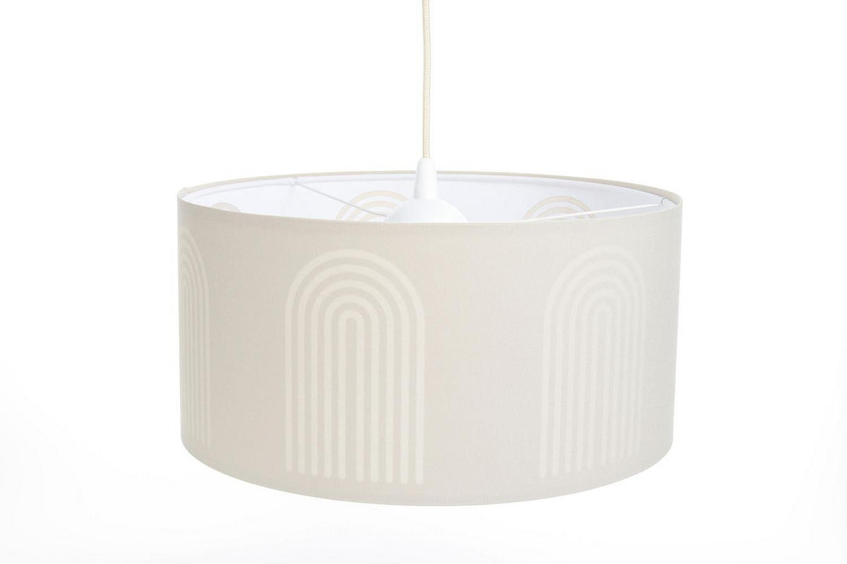 HÄNGELEUCHTE Weiß 40/90 cm - Beige/Weiß, Kunststoff (20/0.4/90cm) - ONZENO