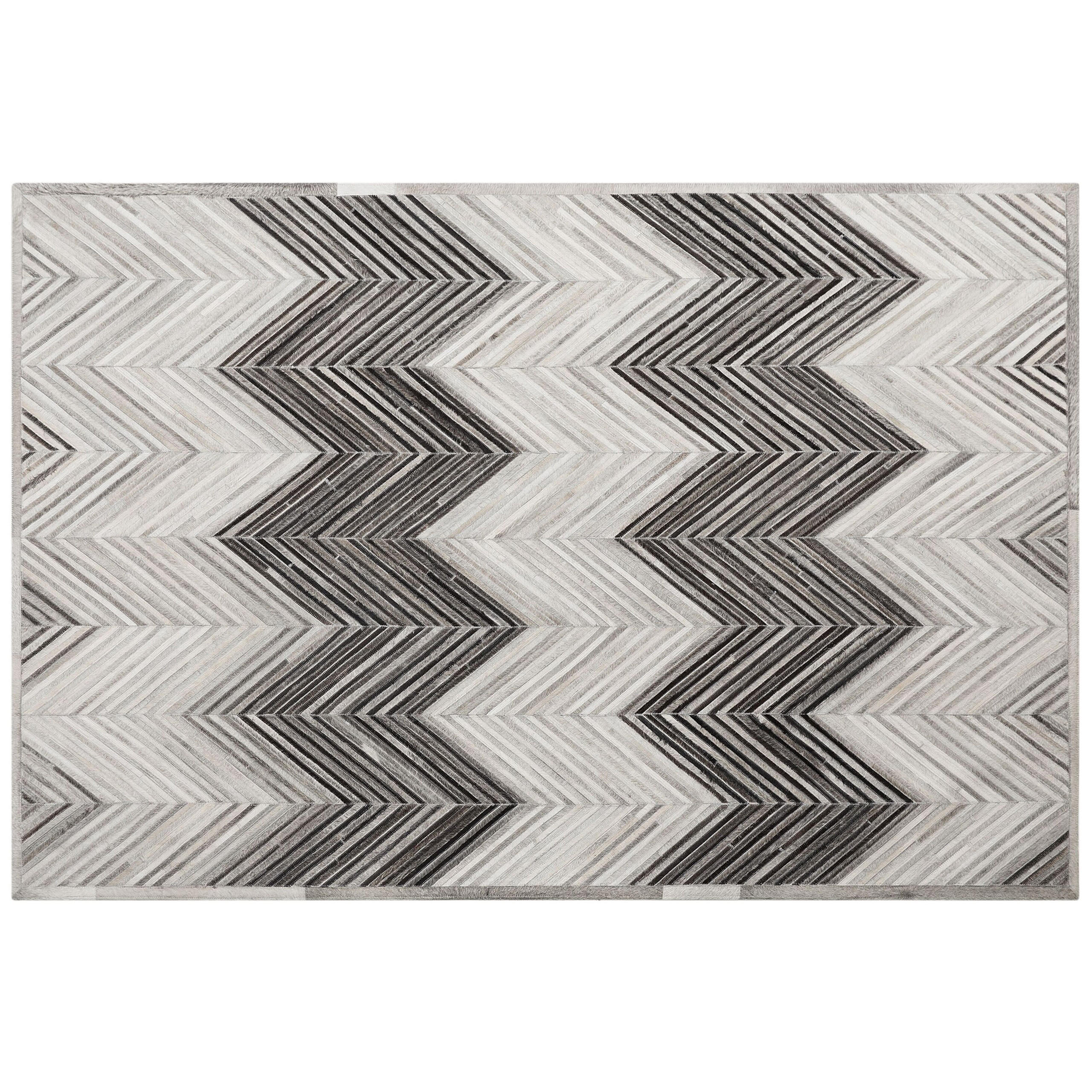 KURZFLOR-TEPPICH Aytepe 230/160 cm - Grau, Fell (160/230cm) - Beliani