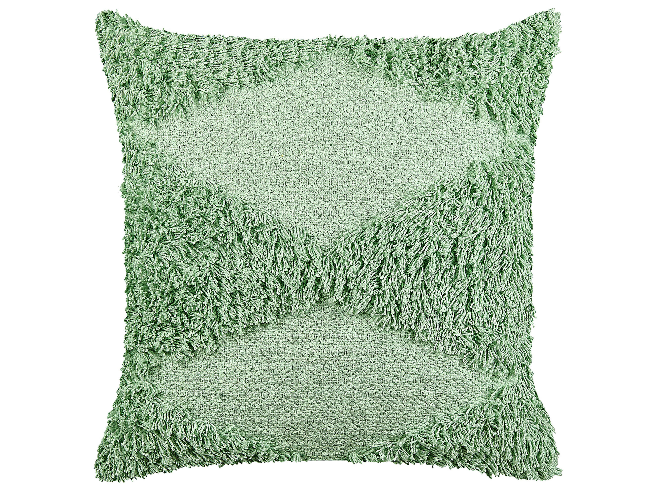 DEKOKISSEN Hellgrün 45/45 cm Rhoeo - Hellgrün, Naturmaterialien/Textil (45/45cm) - Beliani