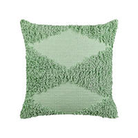 DEKOKISSEN Hellgrün 45/45 cm Rhoeo - Hellgrün, Naturmaterialien/Textil (45/45cm) - Beliani