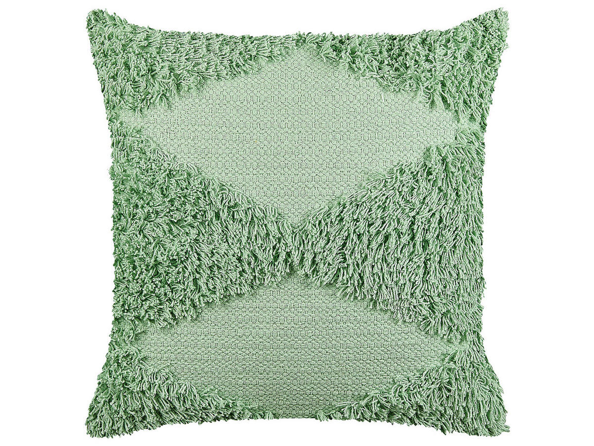 DEKOKISSEN 2er-Set Hellgrün 45/45 cm Rhoeo - Hellgrün, Naturmaterialien/Textil (45/45cm) - Beliani