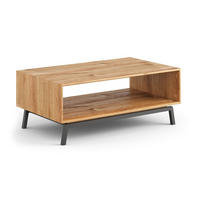 COUCHTISCH Modern Loft Eiche Natur 101 / 60 / 41cm - Eichefarben/Schwarz, Holz/Metall (60/101/41cm) - Feldmann-Wohnen