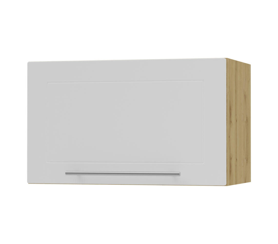 Feldmann-Wohnen Klapphängeschrank Weiß, Eiche Artisan 60x36x32.5 cm