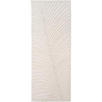 LÄUFER Outdoor, Fußbodenheizung-geeignet, mit Blattmotiv, aus Polypropylen, ENGADIN in Creme, 80 x 250 cm - Beige, Textil (80/250cm) - KADIMA DESIGN