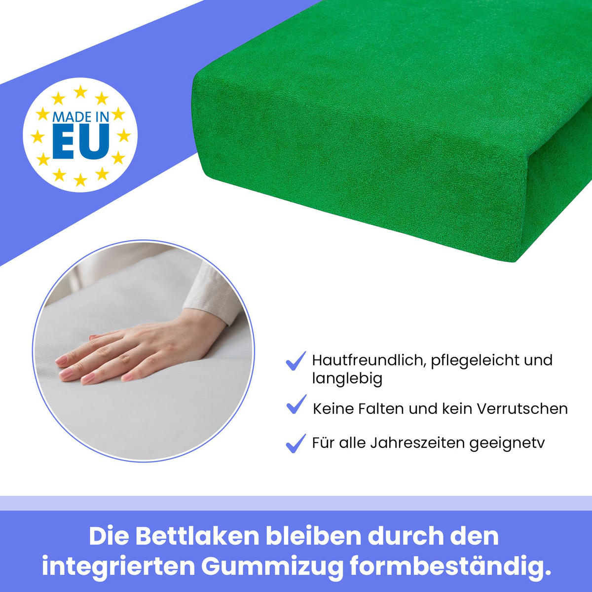 SPANNBETTLAKEN 90/160 cm, Frottee Elastisch 100 % Baumwolle Grasgrün - Waldgrün, Textil (90/160cm) - Best For Home