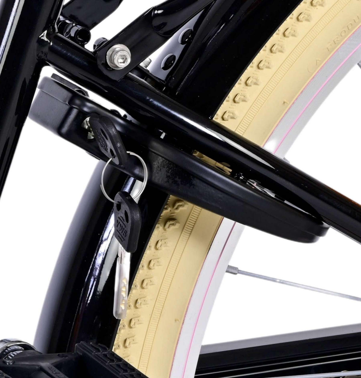 KINDERFAHRRAD Excellent - Mädchen - 26 Zoll - 3 Gänge - Rücktritt + Handbremse - Schwarz - Schwarz, Metall (77cm) - TPFSports