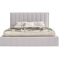 POLSTERBETT Togents Grau mit Chenillebezug und LED, 180x200 cm - Grau, Textil (180/200cm) - Selsey