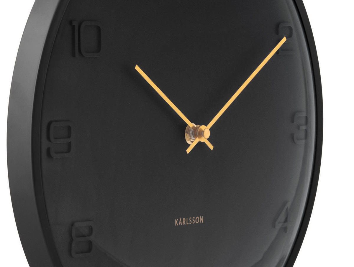 WANDUHR Fuerte Dome Schwarz 30.5/3/30.5 cm - Schwarz, Metall (3/30.5/30.5cm) - Karlsson