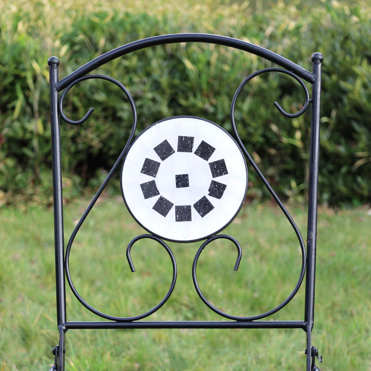 BISTRO-SET PARIS Mosaik Schwarz - Schwarz, Metall - SVITA