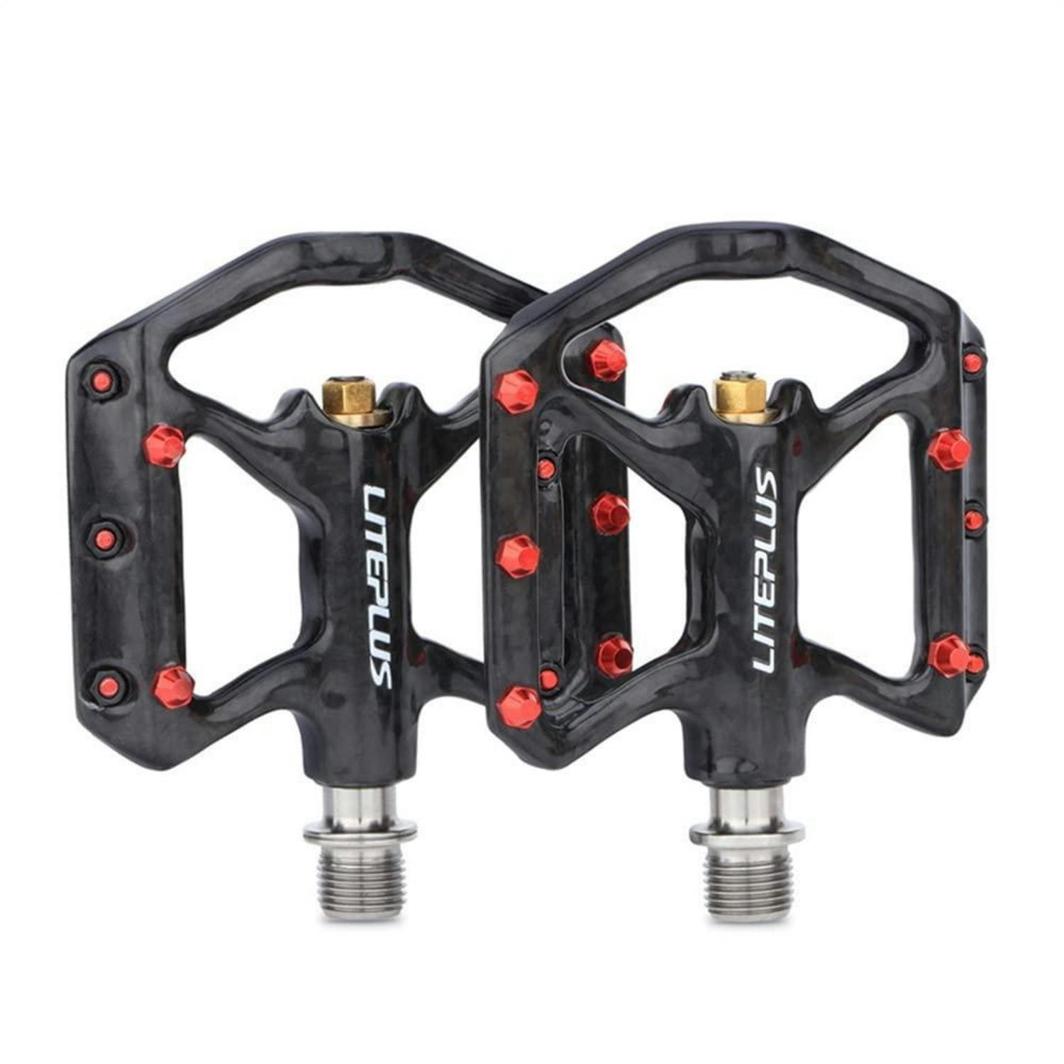FAHRRAD-PEDALE Karbon Titan-Achse Ultraleicht 181 g - Schwarz, Metall (8.6/1.5/9.1cm)