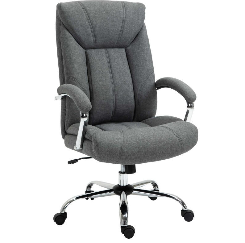 DREHSTUHL 78/65/110-118 cm grau aus Polyester mit Wippfunktion - Grau, Kunststoff (78/118/65cm) - OKWISH