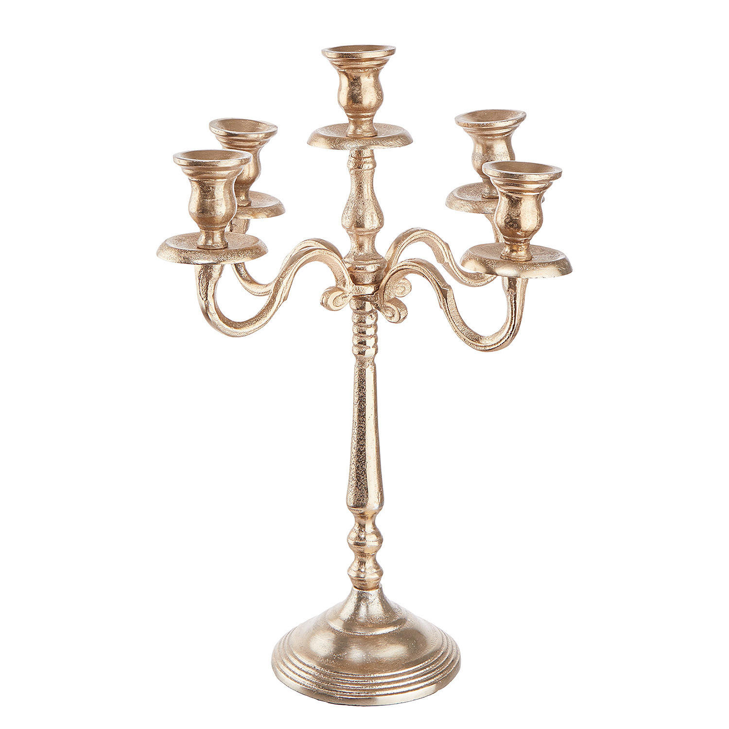 KERZENHALTER Bohemian - Goldfarben, Metall (30/40/30cm) - Butlers