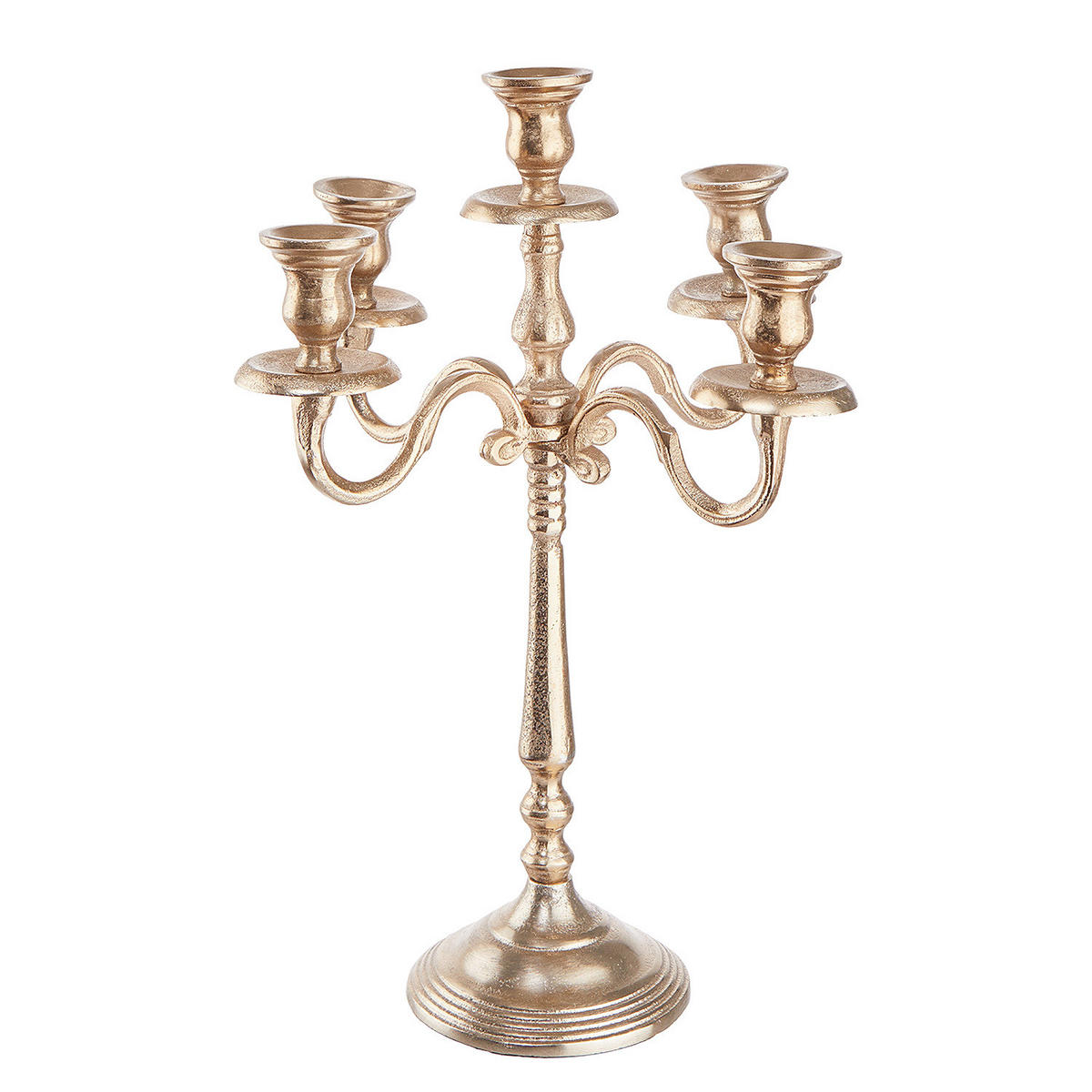 KERZENHALTER Bohemian - Goldfarben, Metall (30/40/30cm) - Butlers