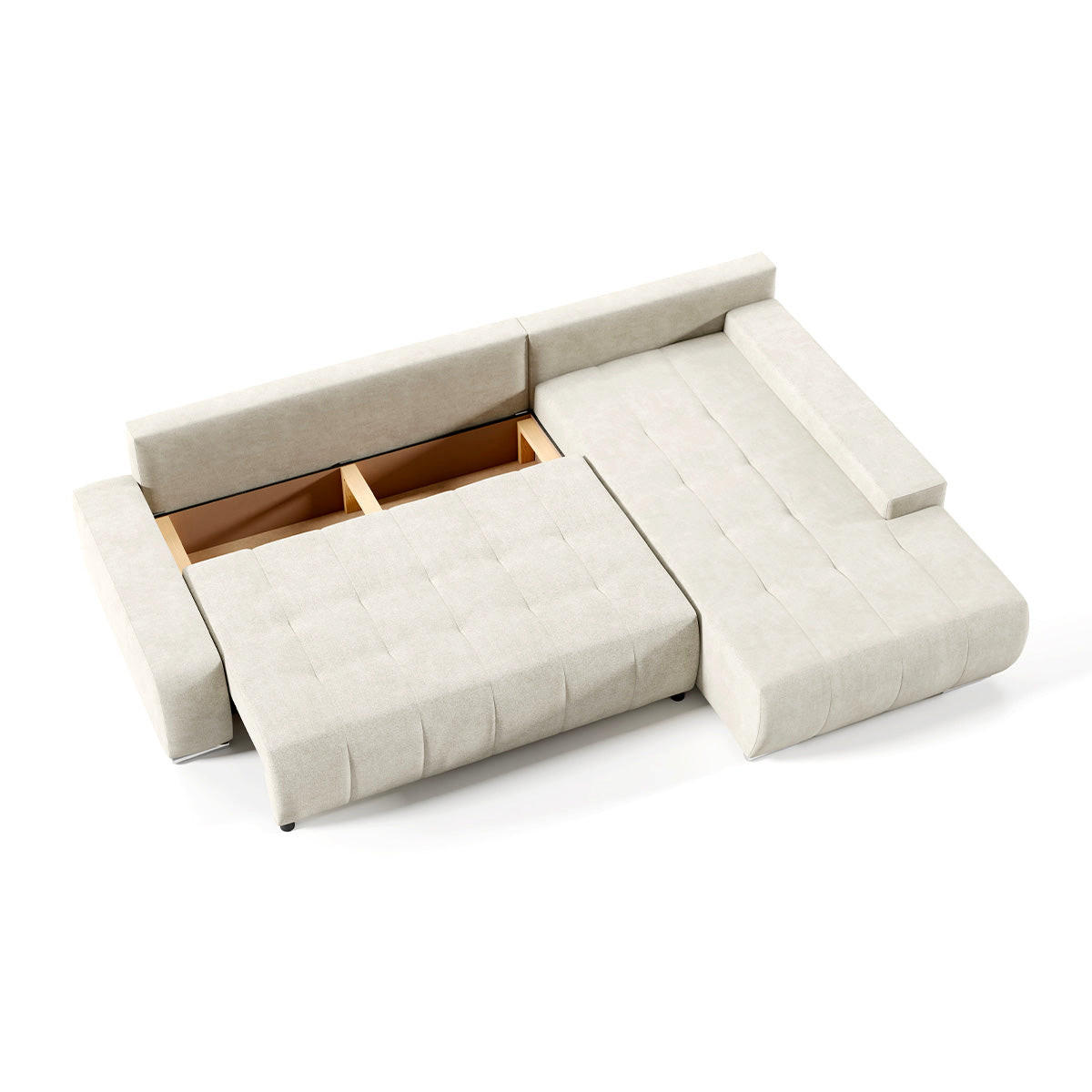 ECKSOFA Jonas 4 Sitzplätze Grün - Grün, Holzwerkstoff (265/185cm) - Petits-meubles