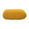 STRICK-POUF senfgelb, Bodenkissen 70/70/20 cm - Gelb, Textil (70/20/70cm) - Homescapes