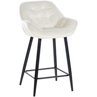 BARHOCKER Samt creme - Creme, Textil/Metall (54/93.5/57.5cm) - CLP