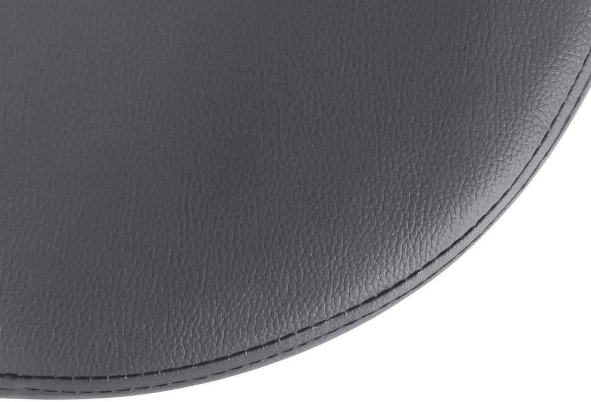 BARHOCKER Lederlook grau - Schwarz/Grau, Textil/Metall (38.5/60/38.5cm) - CLP