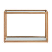 KONSOLENTISCH - 110 cm x 35 cm - glas - transparent, naturfarben hell Zunaril - Transparent, Glas (35/110/75cm) - Vente-Unique