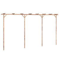 PERGOLA aus Holz BAMBO | 3,85x2m Bambus | Rankhilfe Pergola - Braun, Holz (385/205/40cm) - DELUKE